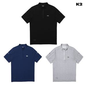 [케이투 (행사)]남성 홀리텍(HOLITEC) 여름 반팔 집업티셔츠 KMM24213