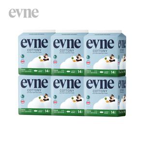 [NEW런칭]이브네 코트니 순면감촉 생리대 대형 14매x6팩