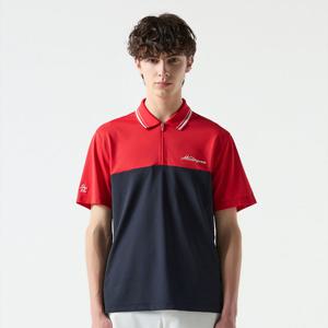 [먼싱웨어][37%OFF]남성 컬러블럭 반팔티셔츠 레드(MQ221MTS48)