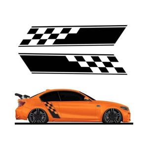 S 체커드 플래그 차량용 스티커 (2p 1set) / DIY DIY 자동차 데칼