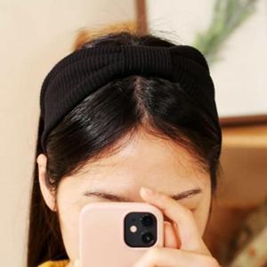 리본 골지 터번 헤어밴드 반다나