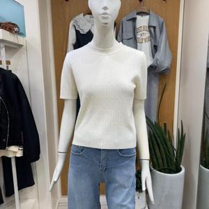 클리지 DP01 심플 꼬임 라운드 넥 반팔 니트 CP3WKT15