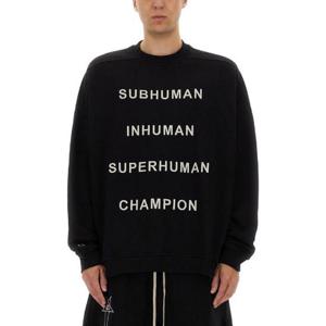 릭 오웬스 X 챔피언 텍스트 프린트 크루넥 스웨트셔츠 CM01E1669CHFE 09 TP941115980