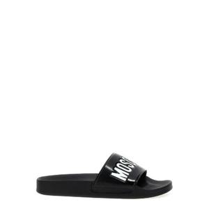 모스키노 로고 디테일 오픈 토 슬라이드 MB28022G0MG10 000 TP934392911