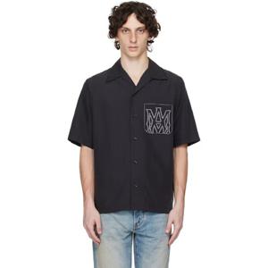 26 SS 아미리 남성 블랙 MA 아웃라인 볼링 셔츠 252886M192010