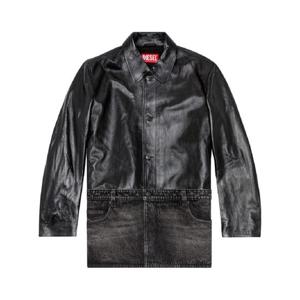 26 SS 디젤 L 브레치 가죽 재킷 A147520IPAG TP432397404