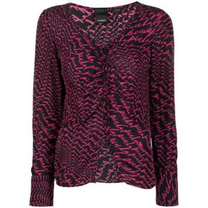 26 SS 핀코 로고 프린트 긴소매 블라우스 102166A19QZW1 TP434085552