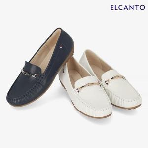 엘칸토  (LCWC78U413) 여성 양가죽 금속장식 봉합 로퍼 2.5cm