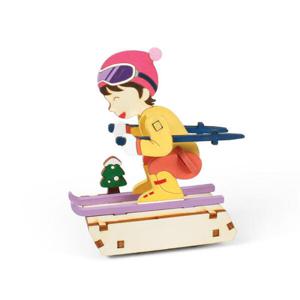 아트박스/퍼즐사랑 아기 목재 입체퍼즐 - 영공방 달려라 스키