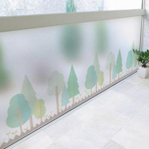 아트박스/꾸밈 cg160_m-무점착유리시트_힐링이되는나무_글라스시