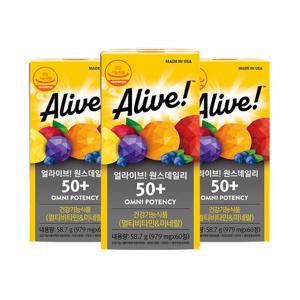 얼라이브 멀티비타민 50 플러스 60정 3개 (6개월)