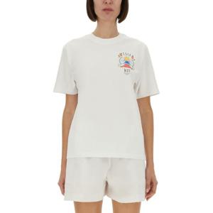 카사블랑카 멀티컬러 오가닉 코튼 티셔츠 WPF25JTS046 03CASAWA