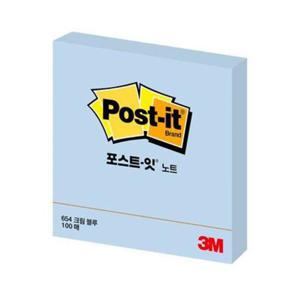 아트박스/오피스큐 3M 포스트잇 654 76x76mm 하늘