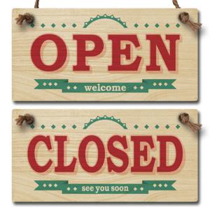 아트박스/뭉키데코 나무 오픈클로즈 양면 우드 팻말 안내판 표지