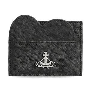 [비비안웨스트우드] ORB 로고 5403000AW L001N N401 비비안 웨스트우드 사피아노 가죽 하트 카드 명함지갑