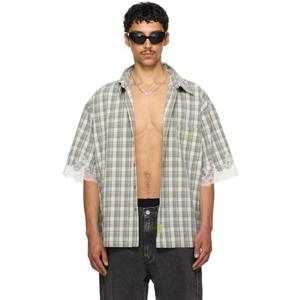 26 SS 마틴로즈 남성   그레이 레이스 셔츠 252892M192001