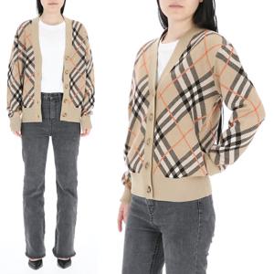 체크 8093491 W WW SMT 2 버버리 자카드 울 블렌드 가디건