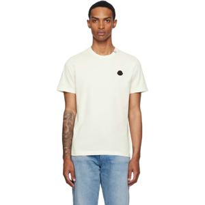 26 SS 몽클레어 남성 오프 화이트 오가닉 코튼 티셔츠 252111M213049