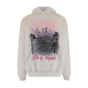 발렌시아가 시티 오브 엔젤스 모티프 프린트 후드 티셔츠 767877TSVR3 9012 TP943937809