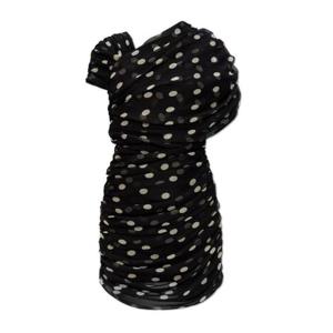 Saint Laurent 주름 장식 비대칭 드레스 776449Y5I78 1095 TP944127313