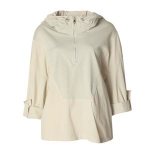 [엠씨]우븐 배색 후드 블라우스 C52B076