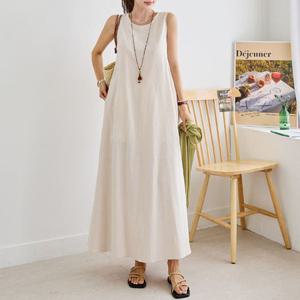 [나크21] 민소매 플레어 롱 원피스 NK52-OS-9