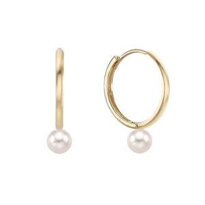 [미니골드] 진주링귀걸이(링16mm+진주8mm)ECPM4082