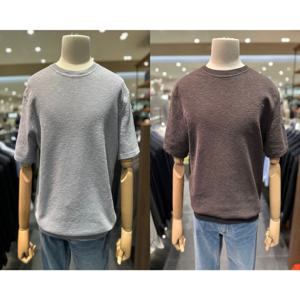 [리얼지오지아][25SS] 남성 썸머미라쿨슬럽 반팔 라운드 스웨터 3컬러 ADF3ER1902