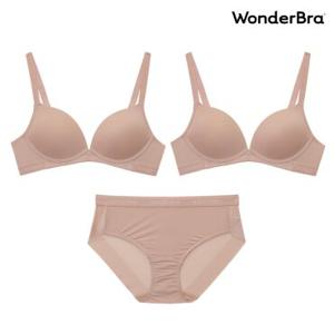 [Wonderbra] 푸쉬업 밴드 노와이어 브라2+팬티1 3종세트