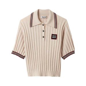 26 SS 미우미우 캐시미어 골지 니트 폴로 셔츠 MML878SOOO138Q TP432835612
