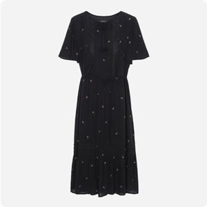 [써스데이아일랜드](T256MOP142W)레이온 플라워 전판 자수 원피스