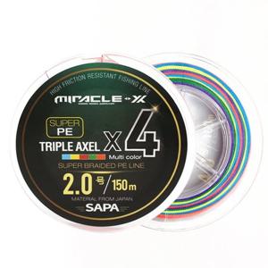 싸파 트리플악셀 4합사 단품 150m 2호 5색 컬러 낚시