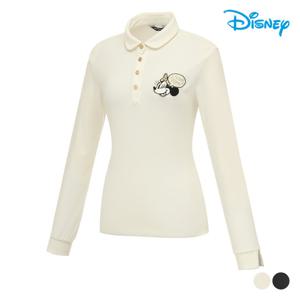 [디즈니골프]여성 아트웍 캐릭터 라운드 카라 긴팔 티셔츠 DM3LTS013