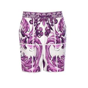 돌체앤가바나 마졸리카 프린트 팝린 반바지 FTDBPTFI5JO H25DQ TP946496863