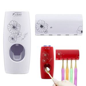 치약짜개 뉴클린 CW-105(치약짜개+칫솔걸이5구) 치약짜개 치약짜게 튜브디스펜서 욕실용짜개 알뜰짜개 치약