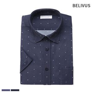 [빌리버스]빌리버스 남성 반팔 셔츠 BSH272 도트 일반핏 여름 남