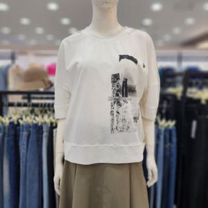 [조이너스]여성 브랜드 24신상 라운드 면 여름 반팔 티셔츠JEU6W