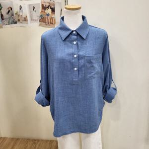 [무자크]반오픈 롤업셔츠(MP3WBL06)_YS