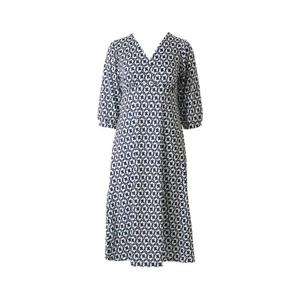 비너스  여성 폴리 50D 기하 나염 컵 드레스(VGN3958)