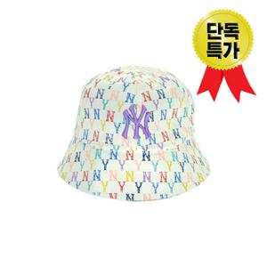 MLB 공용 레인보우 모노그램 돔햇 32CPH4111-50W