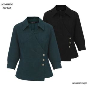 [미니멈]MD 카라넥 페플럼 언발 블라우스 MD MZBGWB3930_CJ