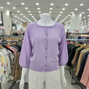 [벨라디터치]라운드넥 니트가디건 V9F2KT22_GN