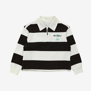 [뉴발란스]뉴발란스 키즈 카라 스트라이프 티셔츠 NK9BF1801G-19