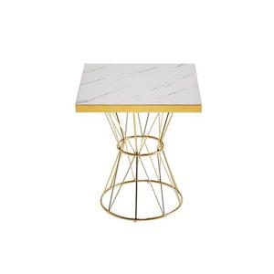 CZ4745 사각 라인 테이블 골드스틸 600 2colors 사각테이블 스퀘어테이블 사이드테이블 티테이블 카페테이블 1인식탁 미니식탁 주방가구 거실가구