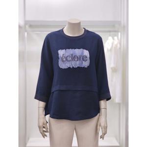 [프렐린]RTP253S70 밑단 스트링 오버핏  7부 티셔츠