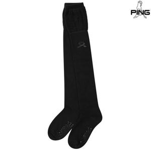 [양말증정]여성 소재 믹스 리본 오버 니삭스 121E3SC057_BK