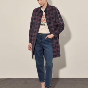 올리비아로렌 H 롱 체크셔츠 VVCNL4F8381