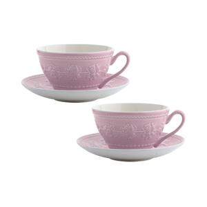 [웨지우드] 페스티비티 커피잔 2인조 (핑크)