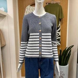 클리지 DP01 라운드 넥 스트라이프 가디건 CP7WKC02