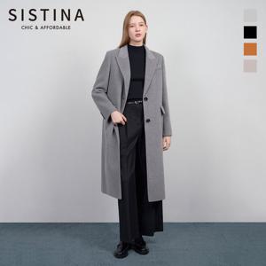 [SISTINA] 울 캐시미어 피크드 칼라 핸드메이드 코트_AWHCTO41040